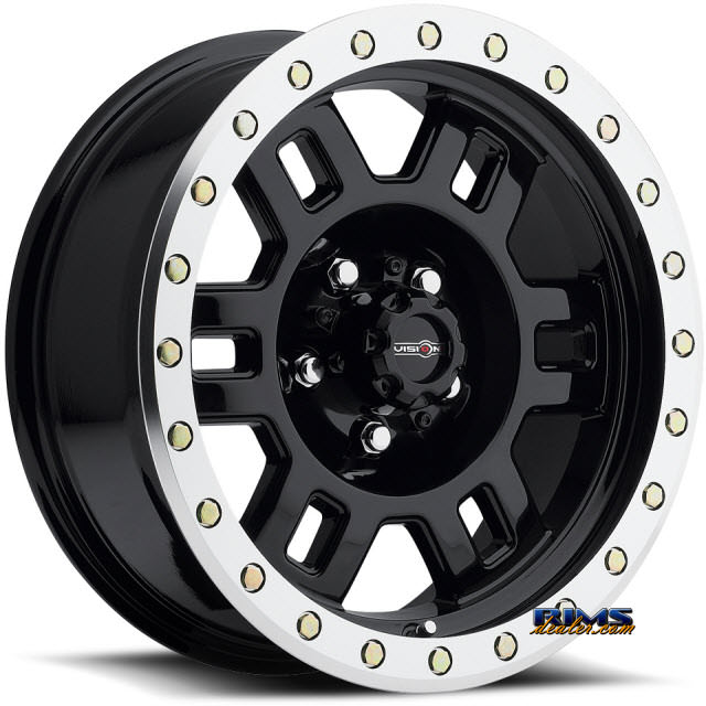 Pictures for Vision Wheel 398 Manx black flat w/ machined